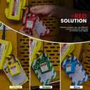 Lockout Tagout Tags (30-Pack) - 0.03" Thick PVC Loto Safety Tags,Danger Do Not Operate Rewritable Labels with Brass Grommet & 30 Ties for Industrial Equipment Repair (BD-P01Y-30PCS)