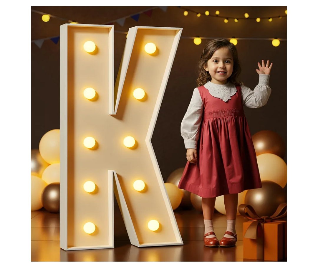 Marquee Letters 4 Feet Tall Large Light Up Letters K Happy Birthday Decorations Marry Me Engagement Party Decor Yellow Light Birthday Decorations Balloon Arch Kit Foam Sign K