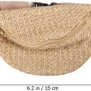 PRETYZOOM 1pc Chest Bag Waist Pouch Cross- Body Pouch Imitation Straw Woven Waist Bag (Light Brown)