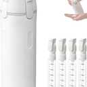 4 in 1 Travel Dispenser,4 * 30ML Travel Bottles for Toiletries,Refillable, Leak Proof and Portable,Suitable for Storing Shampoo, Shower Gel, Laundry Detergent, Suitable for Travel, Camping and Gym (White)