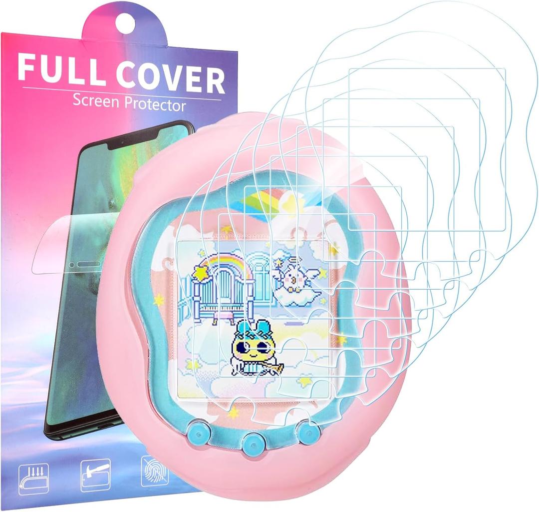 6-PCS Screen Protectors Compatible with Tamagotchi Uni, Soft TPU Full Coverage Screen Cover Anti-Scratch Clear Film