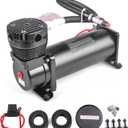 Heavy Duty 200 PSI Air horn Compressor, 1/4 NPT Train Horn/Air Ride Compressor, Fittings for 12V Train/Truck/Car,Air Suspension BLACK