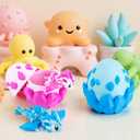 3D Printed Dragon with Egg, Cool Stuff Fun Gifts, Fidget Toy for Adults Teens Boy Home Decor Easter Basket Stuffers, Pink