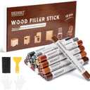 Wood Filler Sticks, 18 Colors Wood Wax Crayons, SEISSO Furniture Repair Scratch Wax Stick Pen kit for Touch Ups Scratches, Scuffs, Cracks, Nail Holes of Hardwood Floors, Cabinets, Tables, Doors