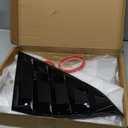 Rear Side Window Louvers Compatible for Honda Accord 2022 2021 2020 2019 2018 Accesories Sport Style Air Vent Cover (Bright Black)