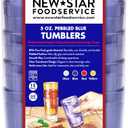 New Star Foodservice Restaurant-Grade Polycarbonate Beverage Tumblers, 5 oz, Blue, Set of 12