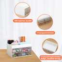 LETURE Desktop Organizer with Drawer, Accessories Stationary Organizer Desk Caddy, Pen/Pencil/Business Card/Sticky Note Tray/Paperclip Holder Storage Box (White)