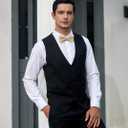 HISDERN Mens Bow Ties Solid Color Pre Tied Bowtie and Pocket Square Set Classic Formal Tuxedo Bowties for Wedding Party (03-champagne)