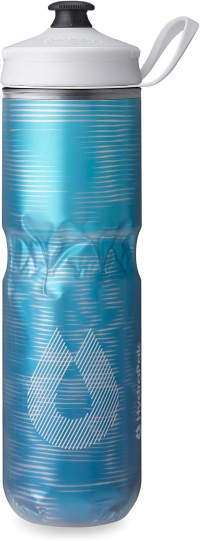 HydraPak | Polar Bottle - Polar Sport Insulated Water Bottle - BPA-Free, Sport & Bike Squeeze Bottle with Handle (Pulse Blue, 700ml / 24oz)