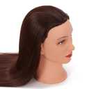Headfix 26"-28" Long Hair Mannequin Head Synthetic Fiber Hair Hairdresser Practice Styling Training Cosmetology Manikin Doll Head with Clamp
