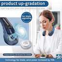 Neck Fan, USB Rechargeable Personal Fan, 4000 mAh Battery Operated, 3 Speeds Adjustable, Faster Cooling, Ultra Quiet, Suitable for Home, Office, Travel, Sports (Blue)