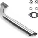 JMCHstore Header Pipe for Coleman BT200X CT200U EX KT196 196cc Mini Bike Go Kart Predator 212 224 Honda GX160 GX200 Clone Engine Baja Warrior MB200 Performance Parts (Silver)