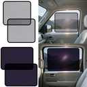 XCBYT 2-Pack Car Window Shades for Baby & Driver- Static Cling Side Window Sun Shade Combo with Transparent & Semi-Transparent - Car Window Covers with Glare & UV Blocker, Privacy Protection