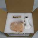 Himalayan Salt Lamp Night Light Plug in, Certificated 360 Degree Rotatable Wall Plug with Extra 2 Replacement Bulbs Bathroom Bedroom Night Light, Pink Crystal Rock Salt Hand Crafted (Natural-1 pack)