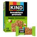 KIND Breakfast Protein Bars, Apple Cinnamon, Gluten Free, Low Sodium, Healthy Snacks, 8g Protein, 12 Count (12 Packs of 2 Bars) (EXP 06/25/27)