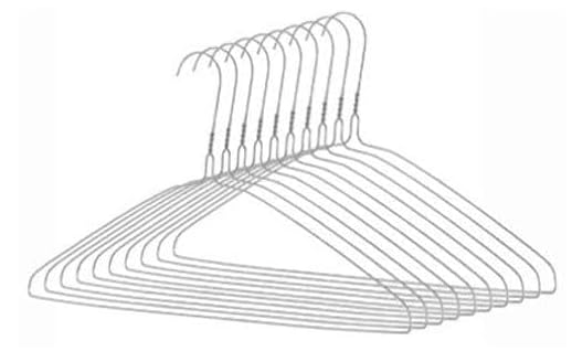 Whitmor Everyday Hangers, Silver (Pack of 8)