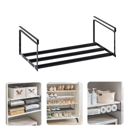 ANIS·KEAAR 1Pcs Expandable Shoe Rack Organizer - Adjustable Under Cabinet/Shelf Storage, Multifunctional Telescopic Shelf Cabinets for Shoes, Clothing & More
