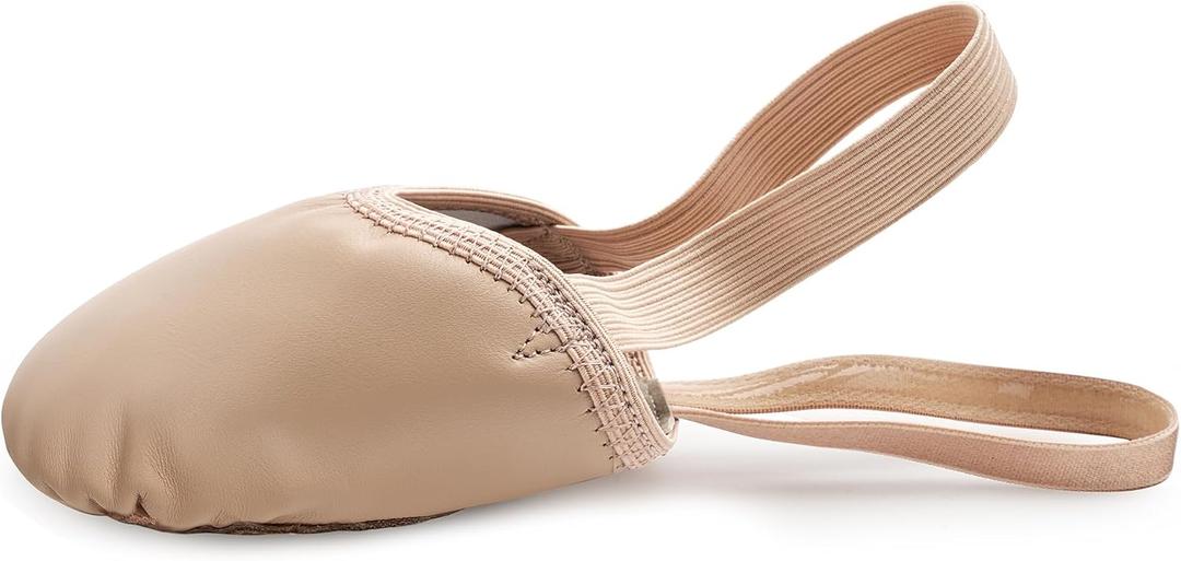 Stelle Leather Half Soles Dance Shoes Womens Lyrical Pirouette Turners Dance Shoes for Turning (Girls/Boys/Men/Adult) (4.5-5.5 Women/3.5-4.5 Men, Sand)