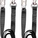 Adjustable Nylon Cross Ties 2 Pack-Cross Tie with Panic Snap and Bull Snap - Adjusts from 44.5" to 78.3" (Black)
