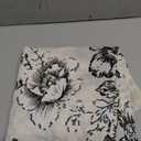 jinchan Linen Kitchen French Floral Tier Curtains 30 Inch Farmhouse Vintage Cafe Small Window Rustic Half Window Curtains for Living Room Bathroom 2 Panels Black on Beige