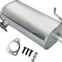 Rear Exhaust Muffler Compatible With 2014-2018 Mitsubishi Outlander 2.4L Muffler Exhaust (Silvery)