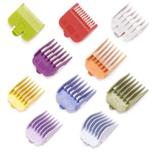 10 Color Professional Hair Cutting Guards and Combs Set - Coded Guides from 1/16 to 1 for Clippers and Trimmers #3170-400 (8 Count (Pack of 1))