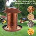 3 x Bird Feeders for Outdoors Dragonfly Solar Lanterns Outdoor Waterproof Garden Decor Gifts for Women Mom Grandma Metal Solar Decoration Outside LED Lanterns for Yard, Patio, Lawn, Pathway(2 Pack)