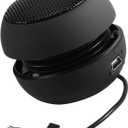 Mini Portable 3.5mm Speaker Strong Built-in Battery for Mobile Phones MP3 PC Laptop (Black)