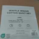 Great Bay Home King Size 100% Cotton Honeycomb Waffle Quilt and Sham Set - Garment Washed, Waffle Weave Like Texture, Lightweight 3-Piece Bedding Set (Clay)