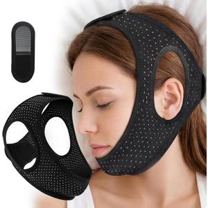 Chin Strap for Sleeping, Effective Anti Snoring Devices, Airflow Jaw Strap for Sleep Apnea Breathable and Comfortable, Adjustable Anti Snoring Chin Strap AABB
