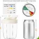 Pill Dispenser with 7 Large Compartments - Portable Pill Organizer for Travel, Anti-Mix Design & Wide Opening Design, Easy Access to Vitamin Dispenser, Includes 20 Blank Stickers (White)
