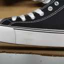 ZGR Womens High Top Canvas Sneakers,Lace-up Canvas Shoes,Casual Tennis Walking Shoes (10.5, Black)