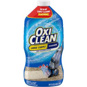 OxiClean Large Carpet Cleaner Liquid Solution for Steam Cleaning Machines, 64 fl oz