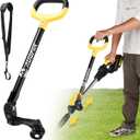 Weed Eater Handle, Ergonomic String Trimmer Handle with Adjustable Shoulder Harness and Clamp, Weedeater Handle Extension for Trimming Edging, Back Saver Lawn Trimmer Grip for Lawn Care, Landscaping
