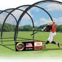 ORIENGEAR Baseball Batting Cage 13/20/30ft for Backyard, Baseball Training Equipment Netting Cages, Golf Softball Baseball Nets for Batting with Frame and Net, Hitting and Pitching Practice