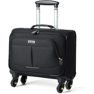 Lekesky Rolling Laptop Bag with Wheels, Wheeled Laptop Bag Rolling Briefcase for Men Women Fits Up to 15.6 Inch Laptop Briefcase on Wheels, Overnight Rolling Computer Bag, Black with 6pcs Packing Cubes