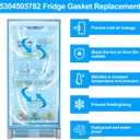 UPGRADED 5304505782 Freezer Door Gasket Compatible with Frigidaire Refrigerator Door Gasket 216522370 FPRU19F8RFC FPUH19D7LF1 FPRH19D7LF1 Freezer Door Seal For Electrolux Fridge Door Gasket Seal