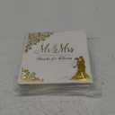 Gold 100 Pcs Mr and Mrs Wedding Napkins for Reception, Cocktail, Disposable for Engagement, Bridal Shower Party Decorations