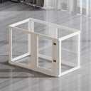 CICIPIPI Clear Acrylic Dog Playpen - Pet Exercise Pen for Small & Medium Dogs, Easy to Assemble with Clear View, with Door, Ideal for Indoor Home, Balcony & Living Room Use (White,6 Panels)