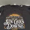 Womens Everything Gets Hotter When The Sun Goes Down Country Music V-Neck T-Shirt (Small, Black)