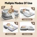 Onirii Full Size Inflatable Sofa Bed with Air Pump,2-in-1 Portable Blow-Up Air Couch,Inflatable Couch Bed and Folding Air Mattress for Home,Camping,and Guests