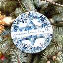 2 x Hanukkah Ornament 2025, Peace Love Light Ornament, White Elephant Gift Blue Star of David Decoration with Floral Wreath  Jewish, Festival of Lights Keepsake, Elegant Hanukkah Dcor