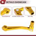 Motoforti Folding Motorcycle Gear Shifter Lever for Honda XR50 Aluminum Alloy Pedal Shift Lever Arm Gold Tone