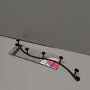 Spectrum Diversified Sweep Wall Hook Rack, 5 Hook Single Rack, Black