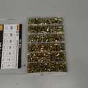 Rivet Nut Tool Kit, 830pcs SAE/Metric Rivet Nut Assortment Kit #6-32, #8-32, #10-24, 1/4-20, 5/16-18, 3/8-16, 1/2-13, w Galvanized Carbon Steel Flat Head Threaded Insert Nuts (SAE - 830pcs)