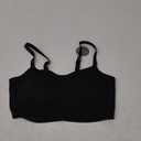 Floatley to The T Shirt Wireless Scoop Neck Adjustable Strap Lightly Lined Bra for Women Soft Silky Comfort Removable Pads (Medium, Black)