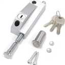 MY MIRONEY Sliding Door Lock for Window Glass Patio Doors Silver Auxiliary Security Lock(Uses Yale Lock Keyway)