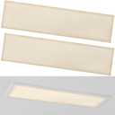2 Pcs 1 x 4 Feet Fluorescent Covers for Ceiling Lights Magnetic Ceiling Light Cover with 8 Magnets for School Classroom Home Office Drop Lamp Decor (Warm Yellow)