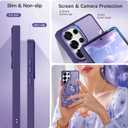 DOMAVER for Samsung Galaxy S25 Ultra Case, Magnetic Phone Case for Samsung S25 Ultra [Compatible with MagSafe] Slim Fit Flowers Floral Design Shockproof Protective Bumper Women Girls Cover- Purple