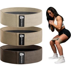Hip Bands for Booty Workouts | Non Slip Fabric Band Set with 3 Levels - Resistance Bands for Legs & Hip - for Men & Women (Nude)
